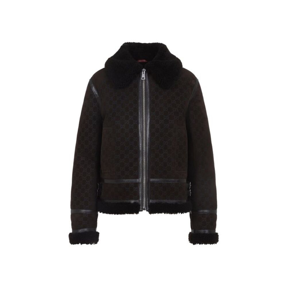 Guggi Gg Shearling Jacket Women